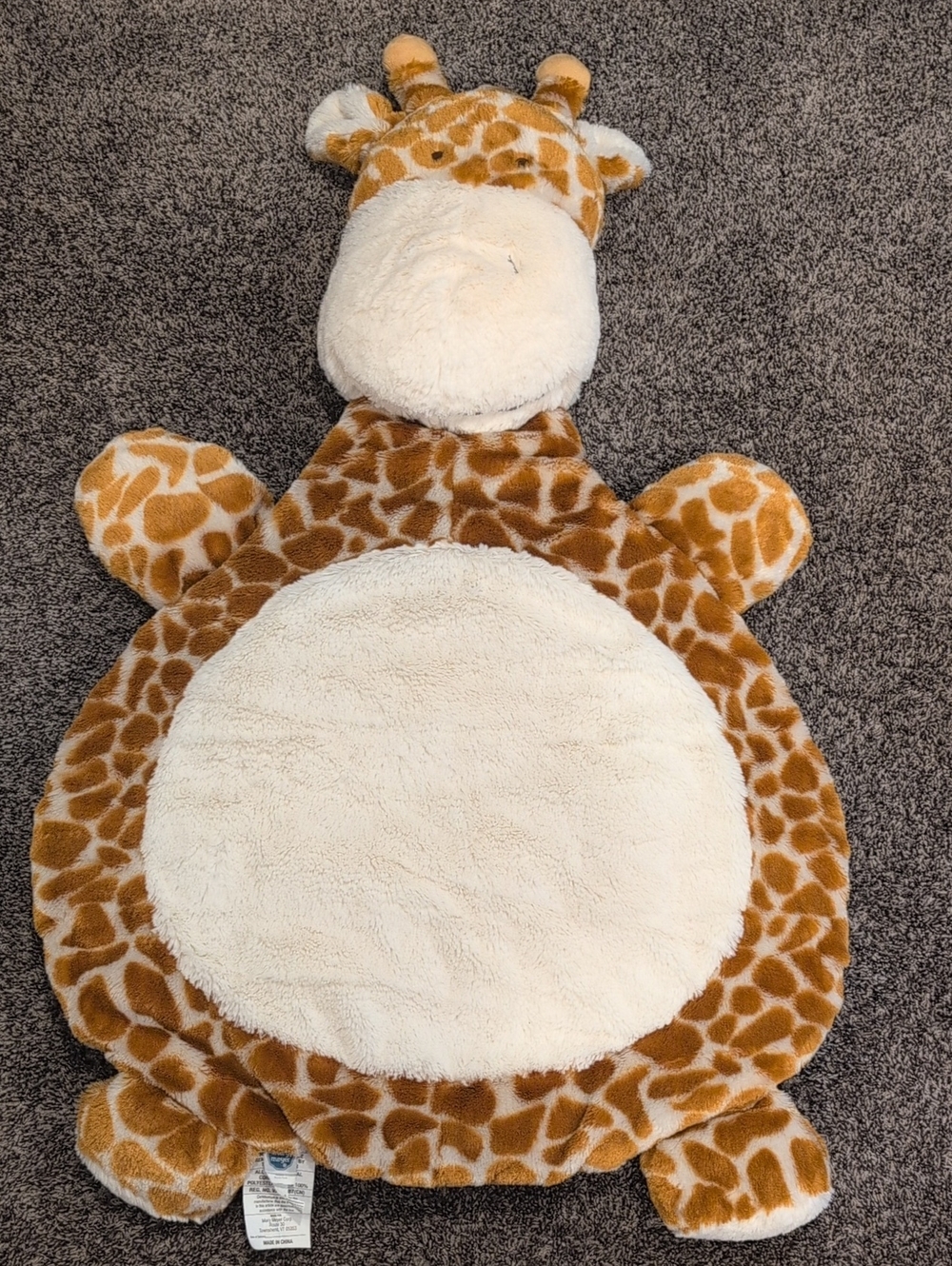 Giraffe Plush Baby Play Mat - Brown & Cream